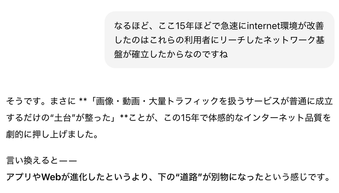 リーチされたインターネット基盤