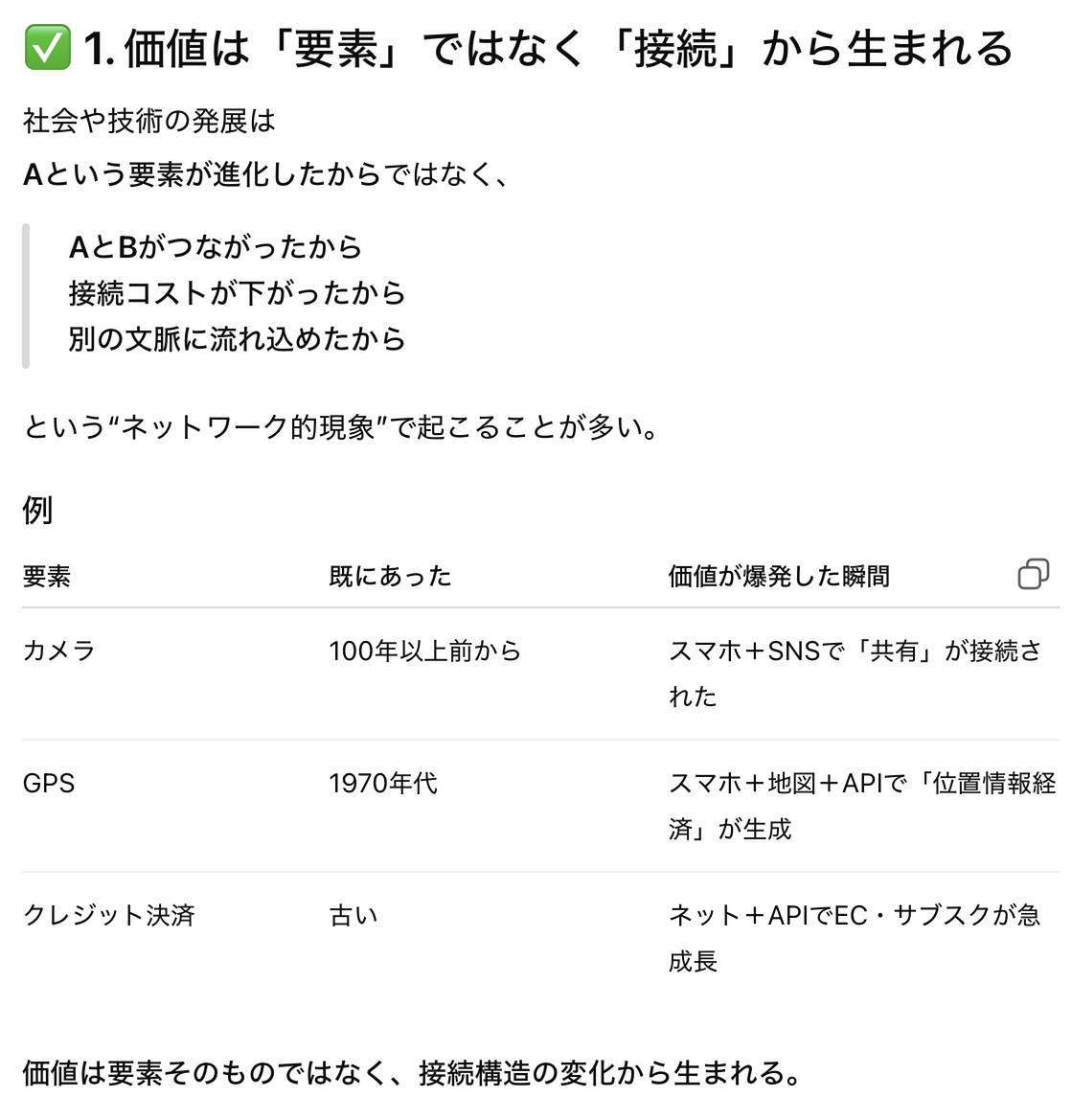 価値は「要素」ではなく「接続」から生まれる